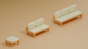 3D model Sofa 3D Model  Cozy Minimal Style