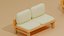 Sofa Model 3D Przytulny Minimalistyczny Styl