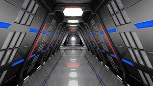 Sci Fi Corridor Spaceship