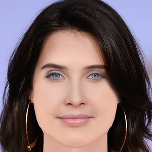 3D Cobie Smulders Head - No Hair - Low poly head for game model