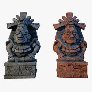 Aztec Statue 04 PBR