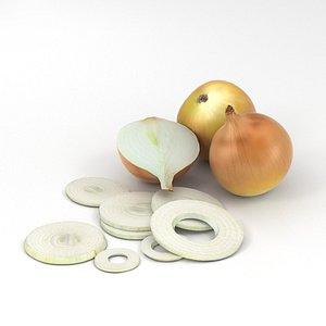 3D onion yellow