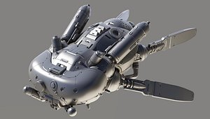 sci-fi drone fly 3D model