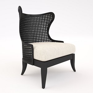 levine wing chair 3D