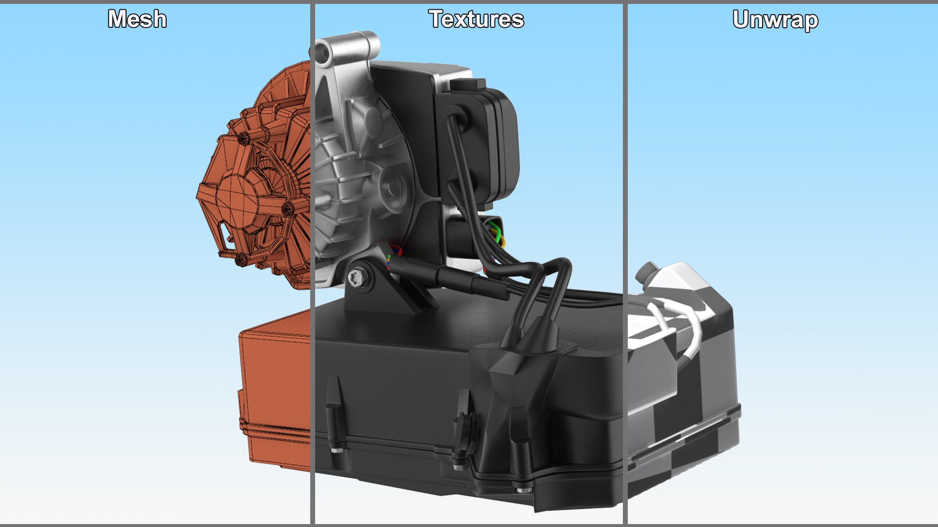 3D Electric Engine With Battery Model - TurboSquid 2396058