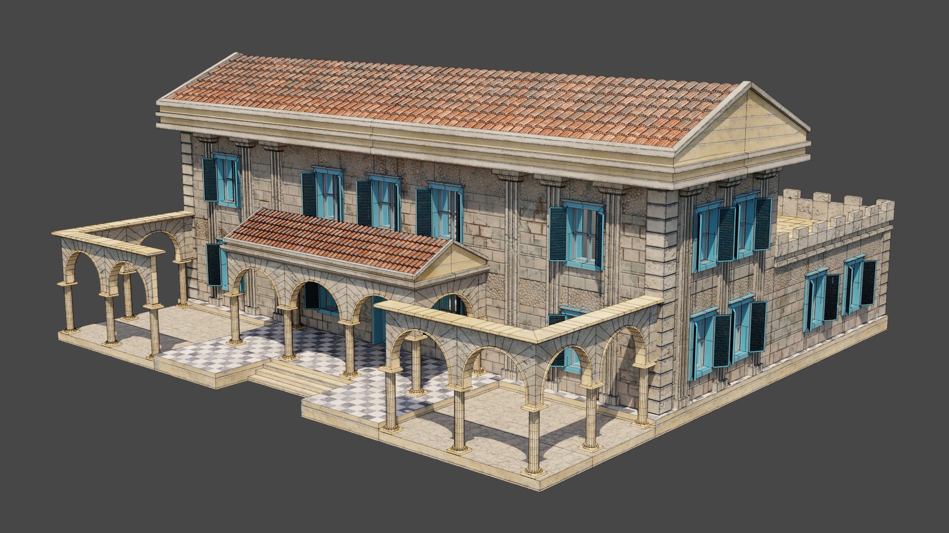Ancient Roman House 04 3D - TurboSquid 2191736