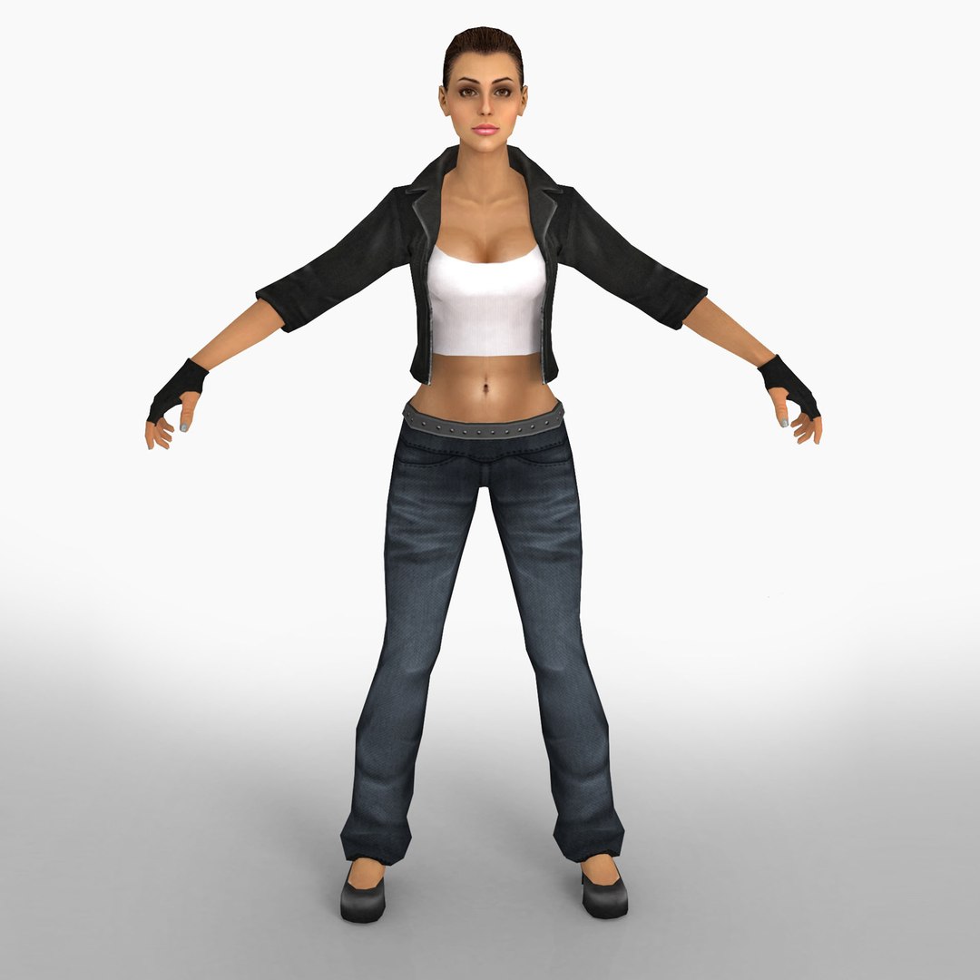 3D Woman Rigged Animation Character - TurboSquid 1262425