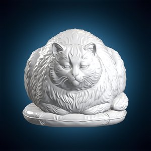 Lazy Cat Loaf 3D Print Model