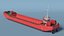 Split Hopper Barge Red Rigged for Maya