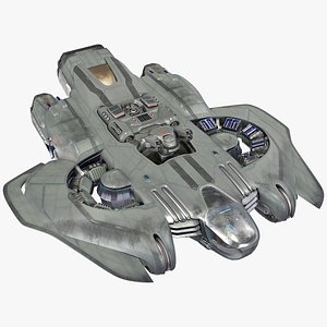 Sci-Fi Dropship Rigged