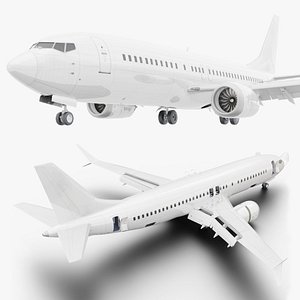 3D Boeing 737-8 MAX Animated Realistic Jet Airliner Plane