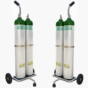 oxygen supply cart 3d max