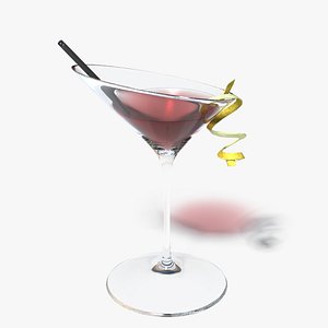 red cocktail 3d model