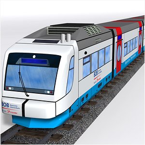 integral class 609 s5d95 diesel electric passenger train 3D