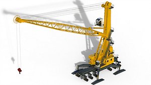 3D Mobile harbour crane LHM 250