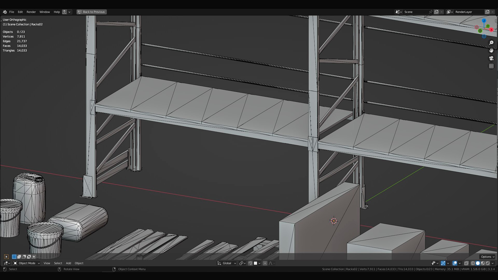 Modular Racks With Props Realtime 3D Model - TurboSquid 2214379