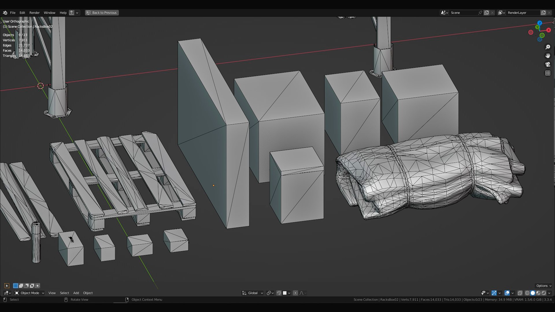 Modular Racks With Props Realtime 3D Model - TurboSquid 2214379