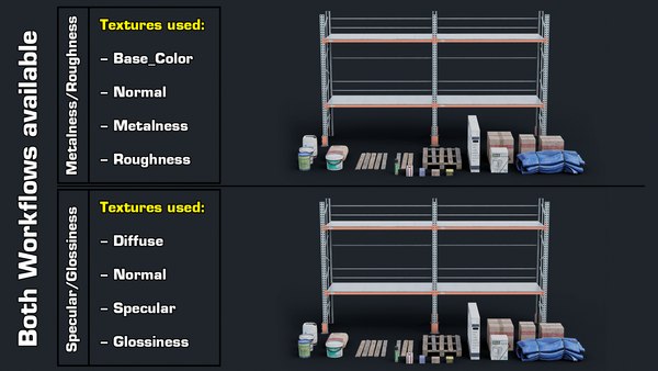 modelo 3d Racks modulares con accesorios en tiempo real - TurboSquid ...