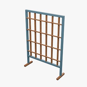 Freestanding Wood and Steel Garden Trellis - 1200 x 350 x 1700 mm