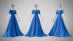 Dress 50 Smalt 3D model