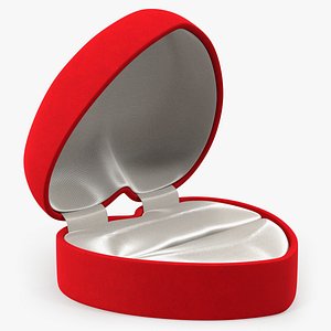 3D red velvet heart shaped model