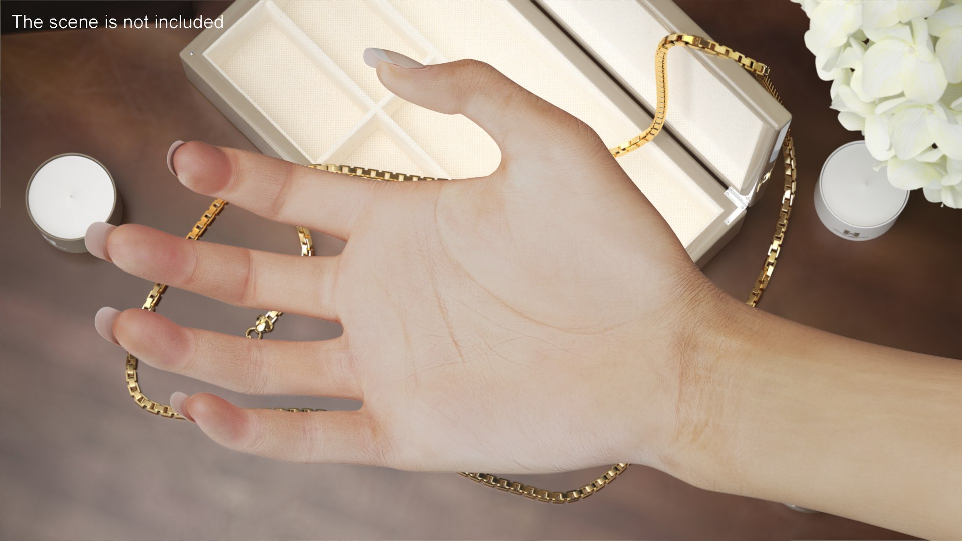 European Woman Hand Rigged for Cinema 4D 3D model preview