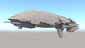 Sci Fi Space Battleship Modelo 3D - TurboSquid 1653643