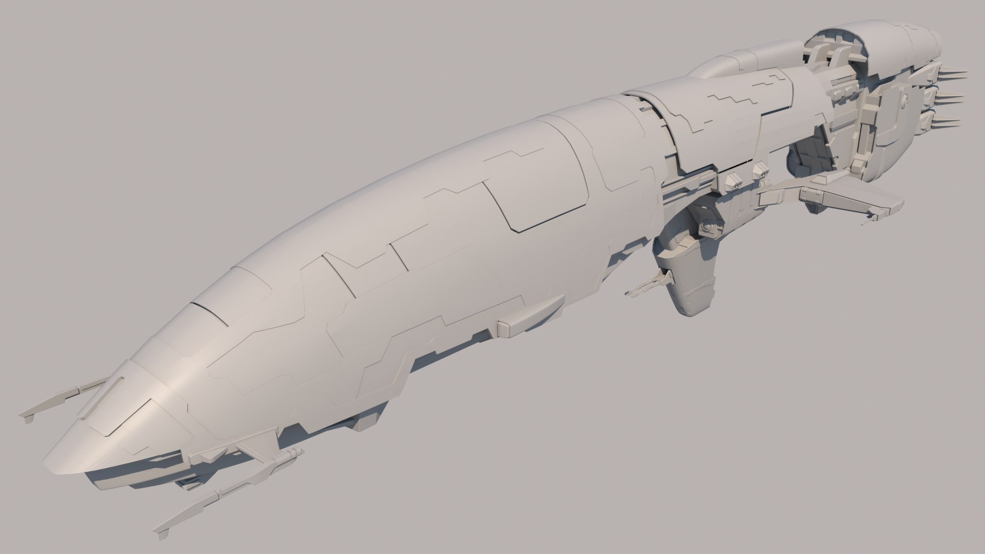 Sci Fi Transport Ship 3d Model - Turbosquid 1593088