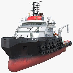 Bylgia Deep-Sea Anchor Handling Tug Rigged for Cinema 4D