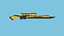Sniper Gunblade 06 Gelb Schwarz - Charakter SciFi Design