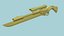 Sniper Gunblade 06 Gelb Schwarz - Charakter SciFi Design