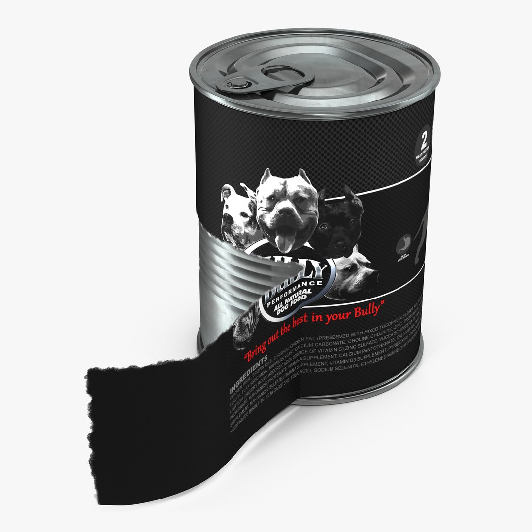 Dog Food Tin 4 3D Model 3D model preview