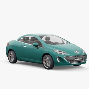 Peugeot 308 2010 convertibe lowpoly