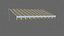 3D model Flat Awning 600 x 500 cm
