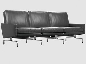 3d model poul kjaerholm pk31 sofa