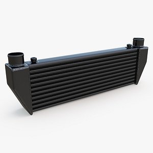Black Car Intercooler Up Side Pipes