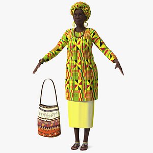 African Woman Wearing Traditional Clothes Neutral Pose