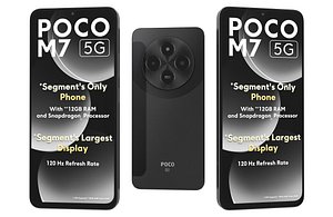 Xiaomi Poco M7 Satin Black Low Poly 3D model