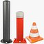 Verkehrssicherheitspoller und Kegelkollektion V3