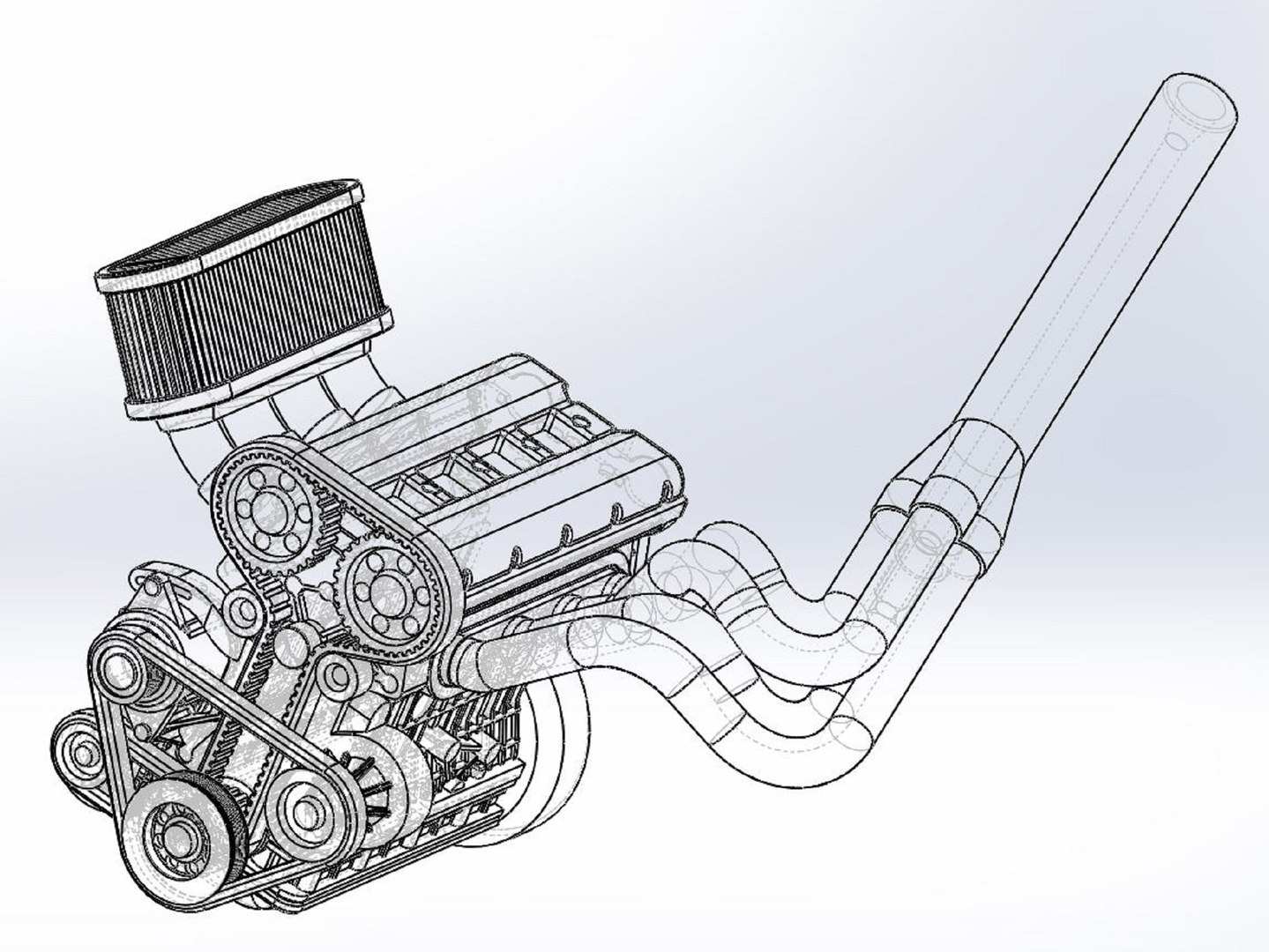 Diecast Engine Of Midget Car Scale 1 To 25 Model - TurboSquid 2289130
