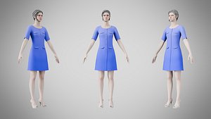 3D Dress 37 Very Light Blue