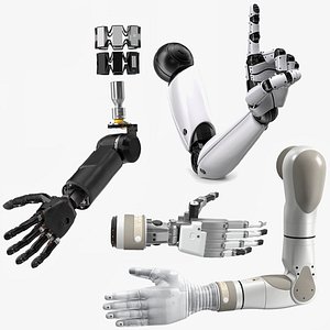 3D Mechanical Hands Rigged for Maya Collection 2