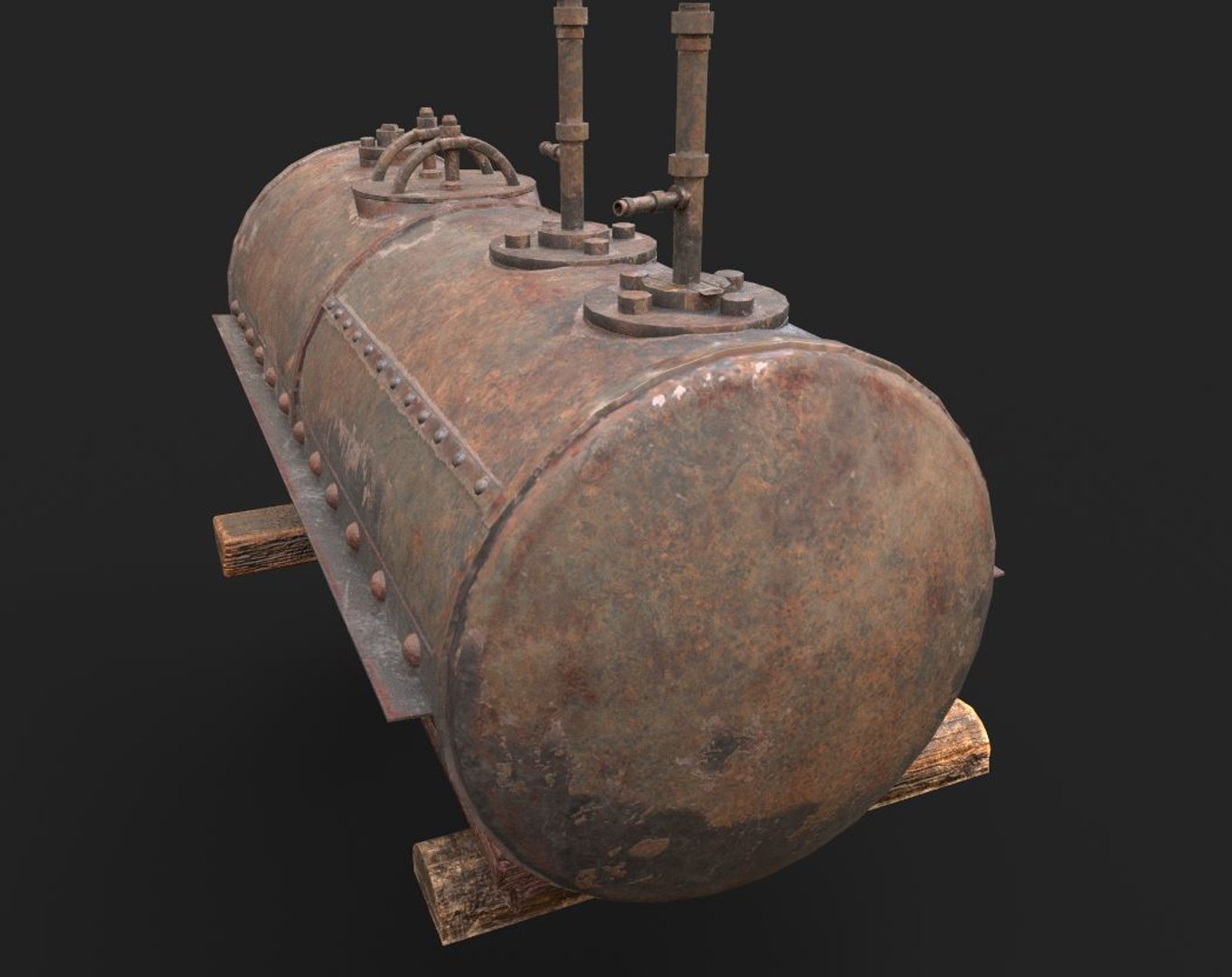 3D Model Old Rusty Tank - TurboSquid 1612240