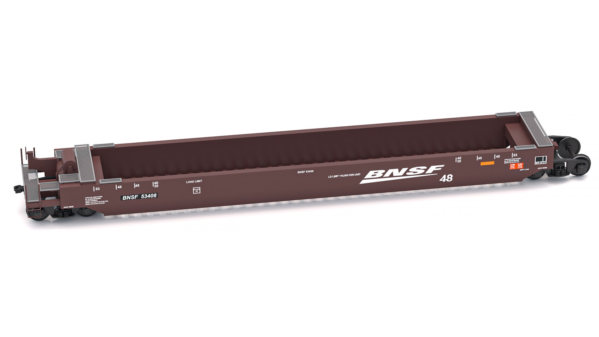 3D Husky Stack Railcar BNSF - TurboSquid 2254826