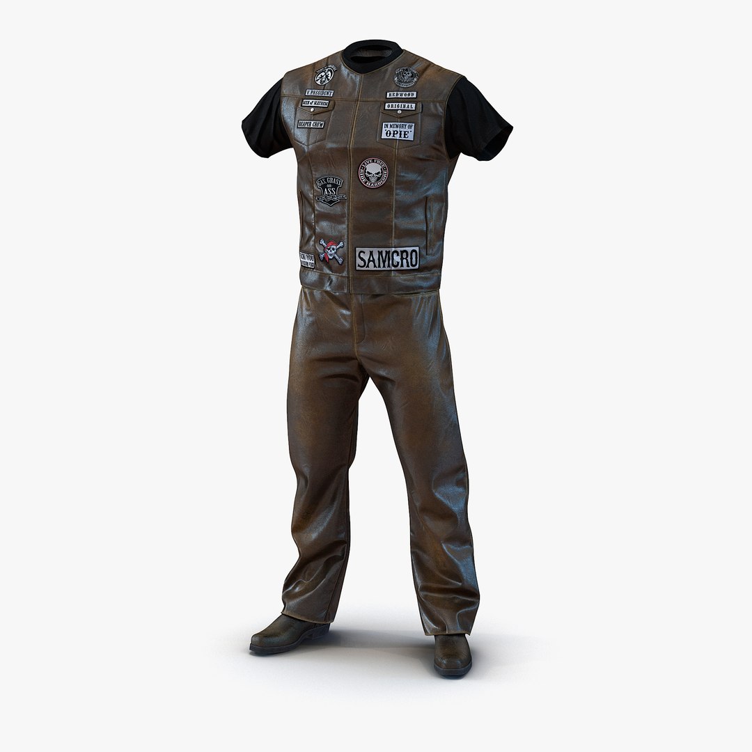 Biker Outfit 2 3D model preview
