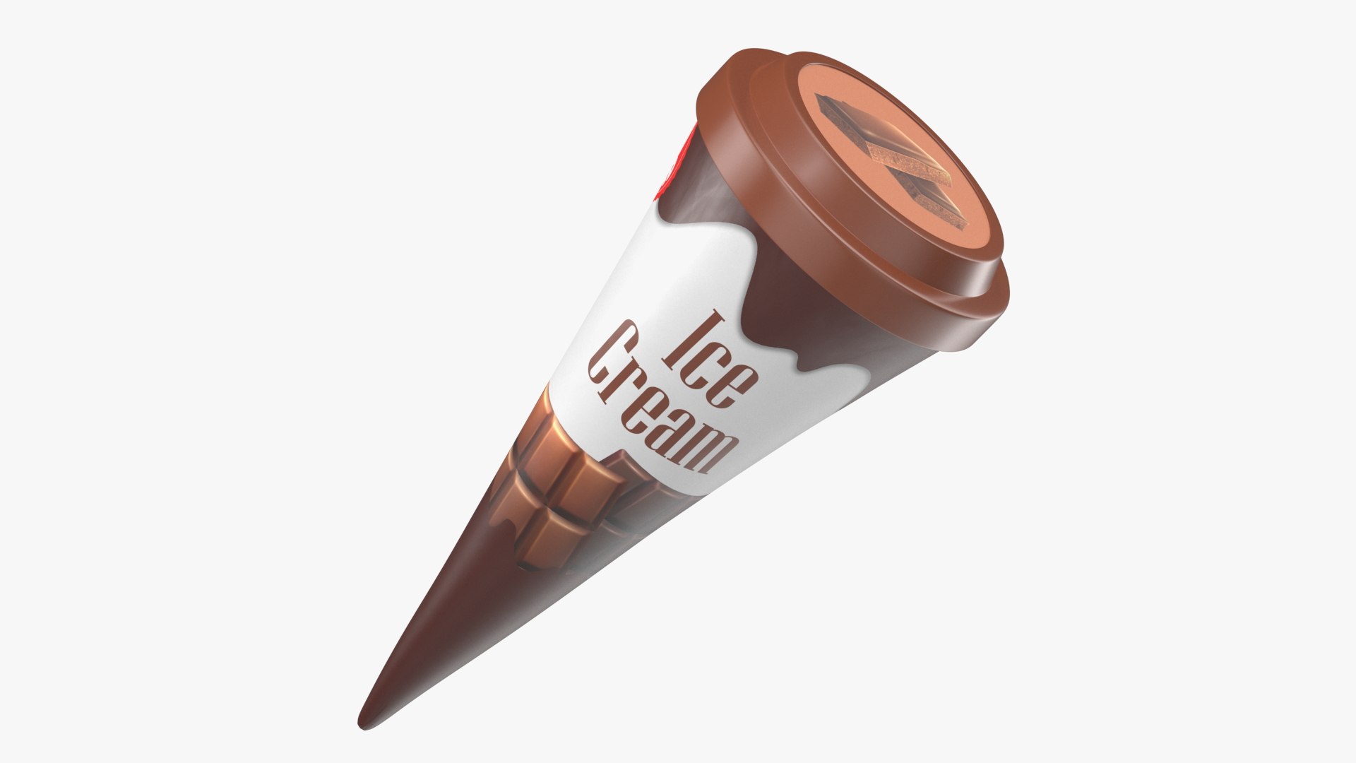 Cone Ice Cream with Cap Mockup Chocolate3D模型 TurboSquid 1922129