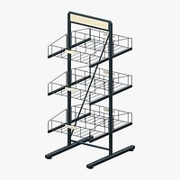 Double Sided Wire Basket Merchandise Display