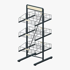 Double Sided Wire Basket Merchandise Display