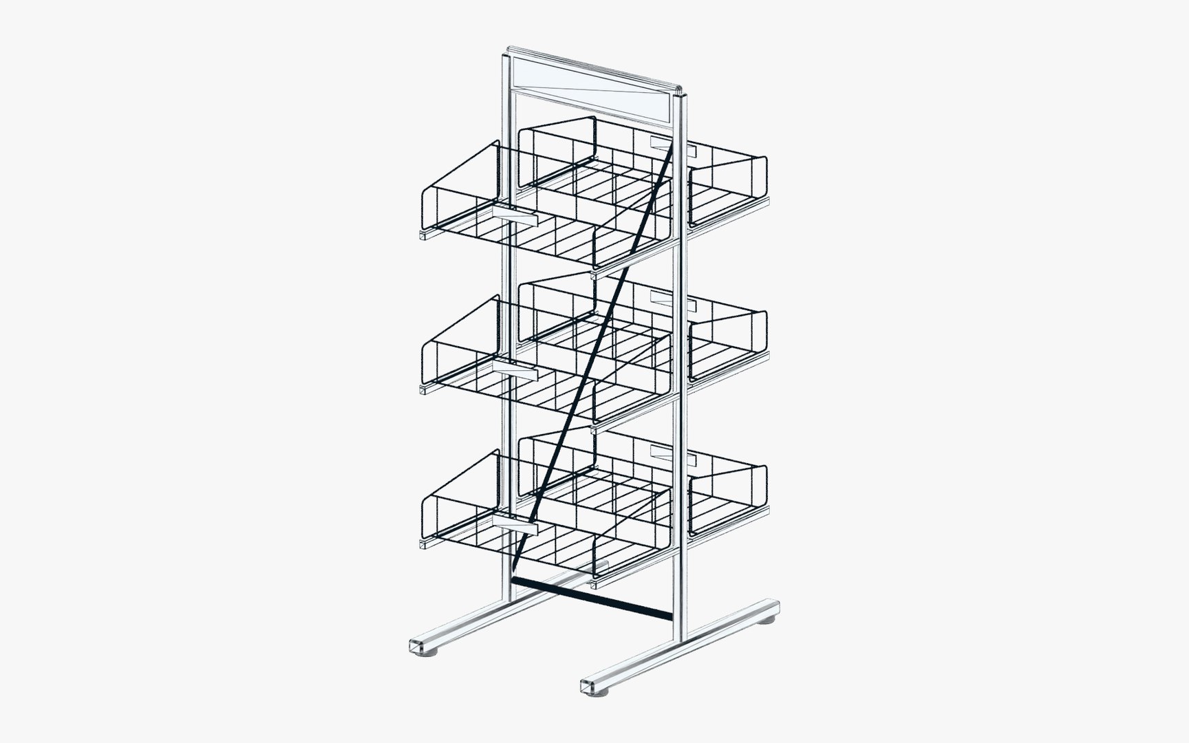 Double Sided Wire Basket Merchandise Display 3D model https://p.turbosquid.com/ts-thumb/vt/wF3928/3s/07actualwireframe/png/1792185412/1920x1080/fit_q87/748d88e6d5ec4d9cff772364b961f9129ec23265/07actualwireframe.jpg