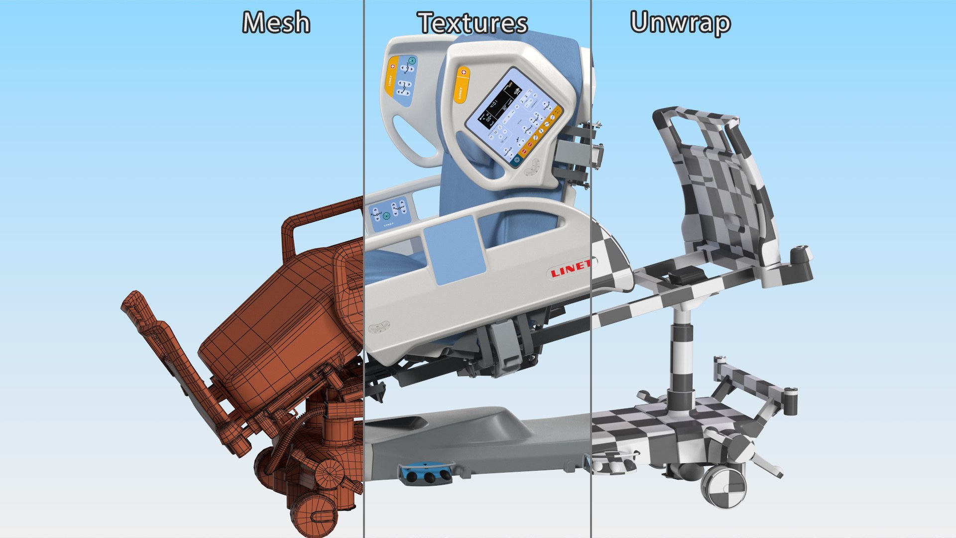 LINET Multifunctional Hospital Bed 3D model https://p.turbosquid.com/ts-thumb/vt/x2FRCj/ia/linetmultifunctionalhospitalbed3dmodel016/jpg/1710951955/1920x1080/fit_q87/c564d3eec3042748b2cbc14f358b8fce5776e74d/linetmultifunctionalhospitalbed3dmodel016.jpg